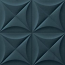 Porcelanato 4d Flower Deep Blue Mate 20x20 cm