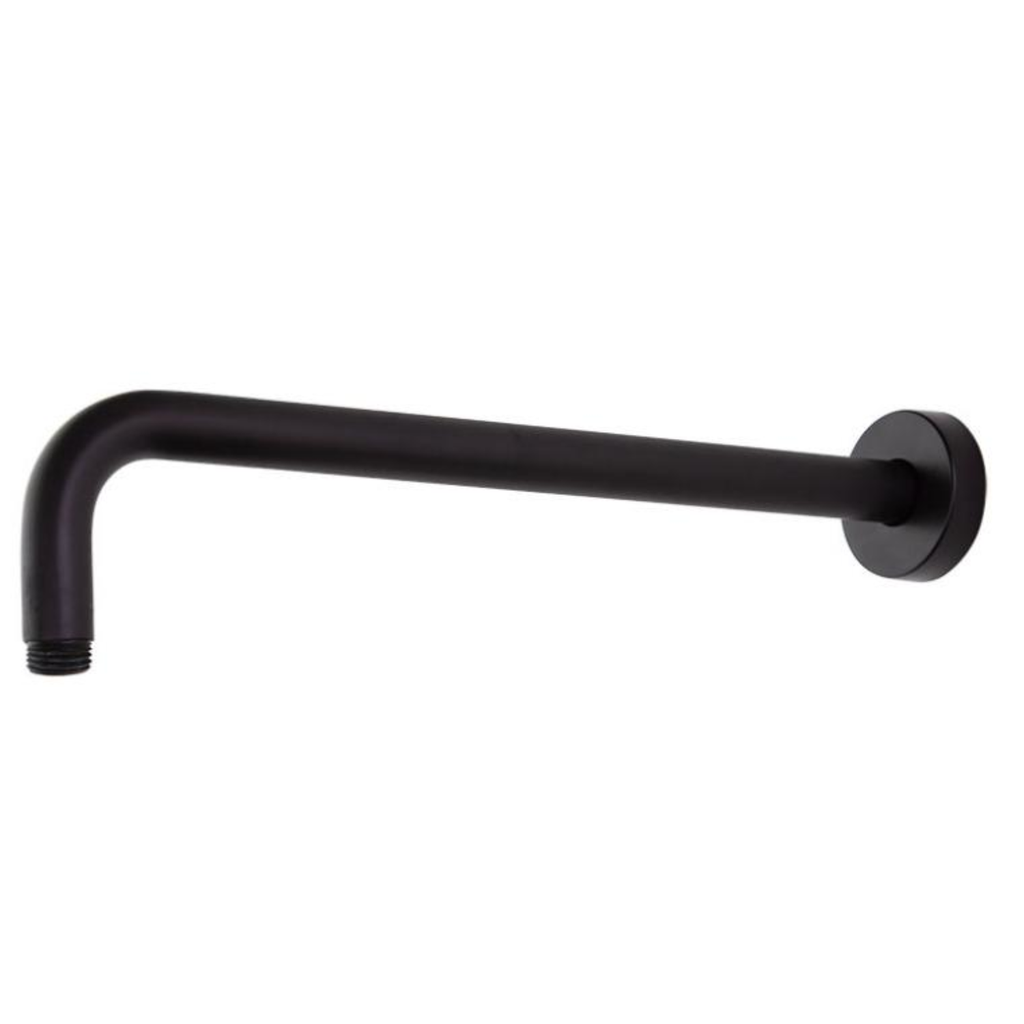 Brazo de ducha a muro 350 mm Externo Hidroterapia Negro Mate