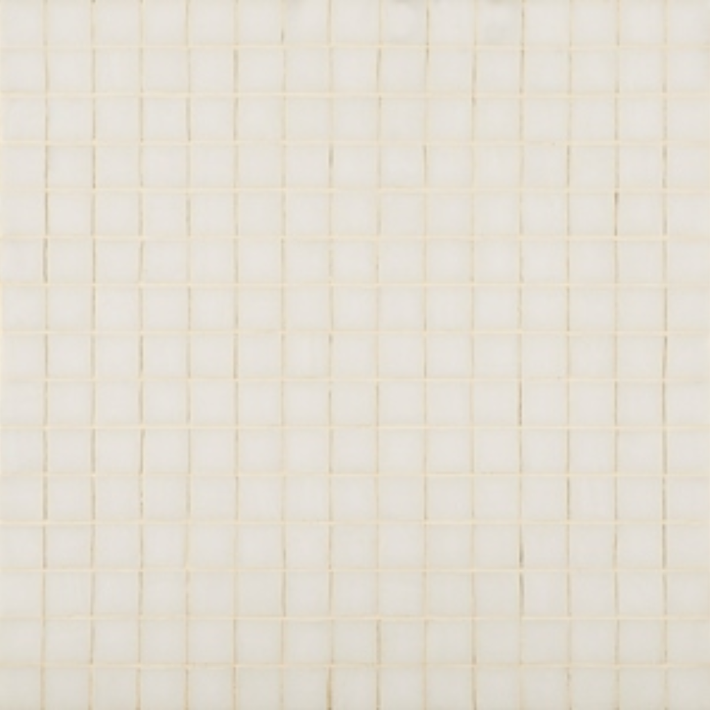 Mosaico De Vidrio En Malla Blanco Brillante B-34 31.5x31.5 cm 