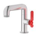 Grifería de Lavamanos Externo Bold Lever Níquel Manilla Roja 