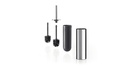 Portaescobilla de Pared Cromo con Interior Negro Mate