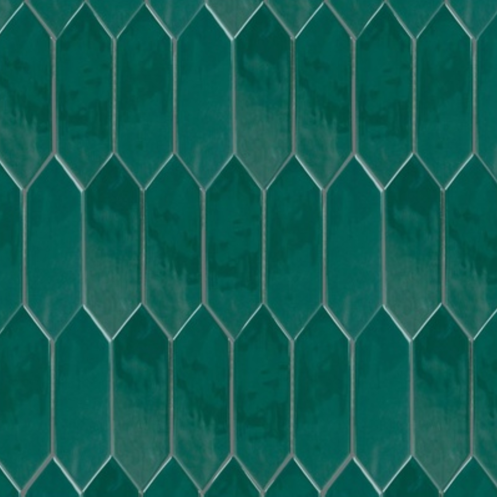 Cerámica en Malla Arrow Verde Brillante 20,4x30 cm