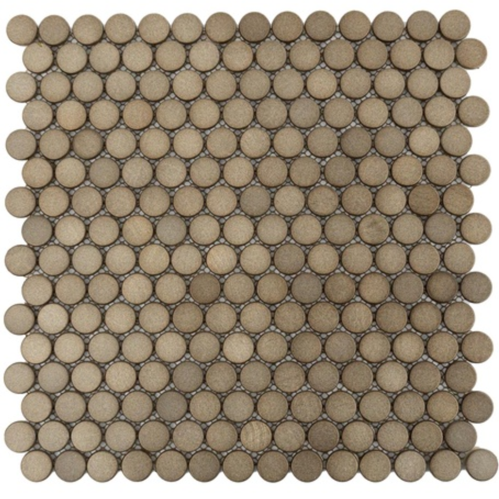 Mosaico Aluminio Dots Bronze 30x30