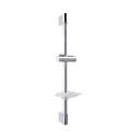 Barra de Ducha con Soporte y Jabonera 63 cm Alto