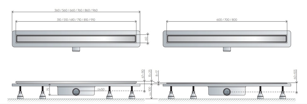 NanoFlow Desagüe 70Cm C/Tela 250X150 