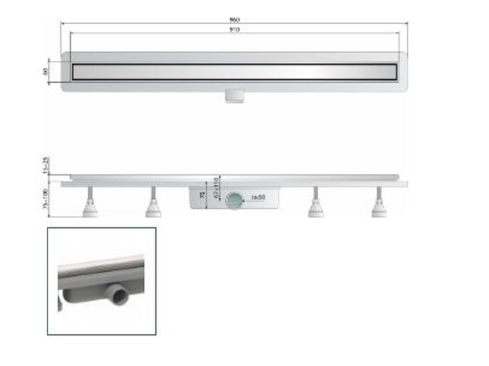 NanoFlow Desagüe 90Cm C/Tela 150X120