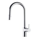 Grifería De Lavaplatos Rs-q Caño Alto Extraíble De 43 Cm