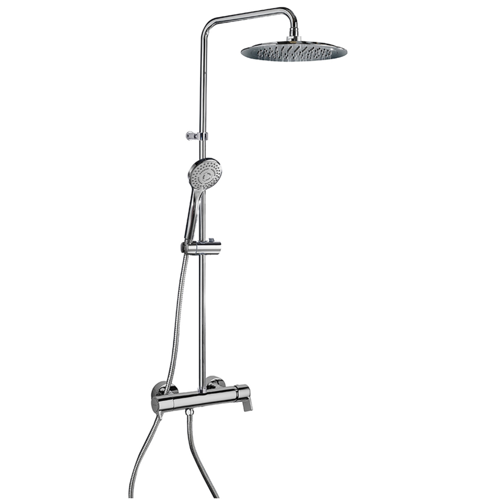Columna de Ducha fija Monomando Externo Blautherm Cromo Brillante