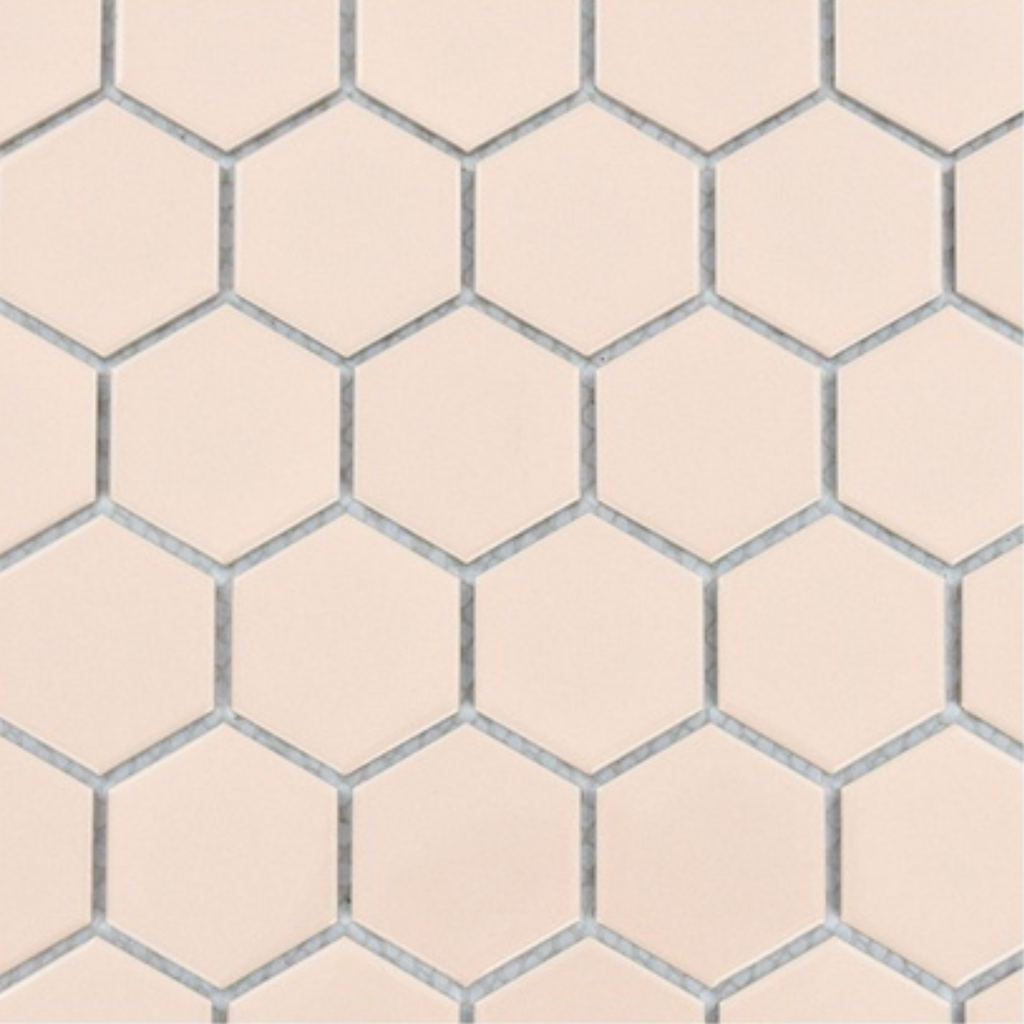 Porcelanato En Malla Sixties Rose  Brillante  5x5 cm