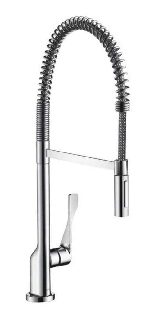 Grifería De Cocina Monomando Externo Citterio Cromo Brillante Caño Extra Alto Extraíble 63,7 cm