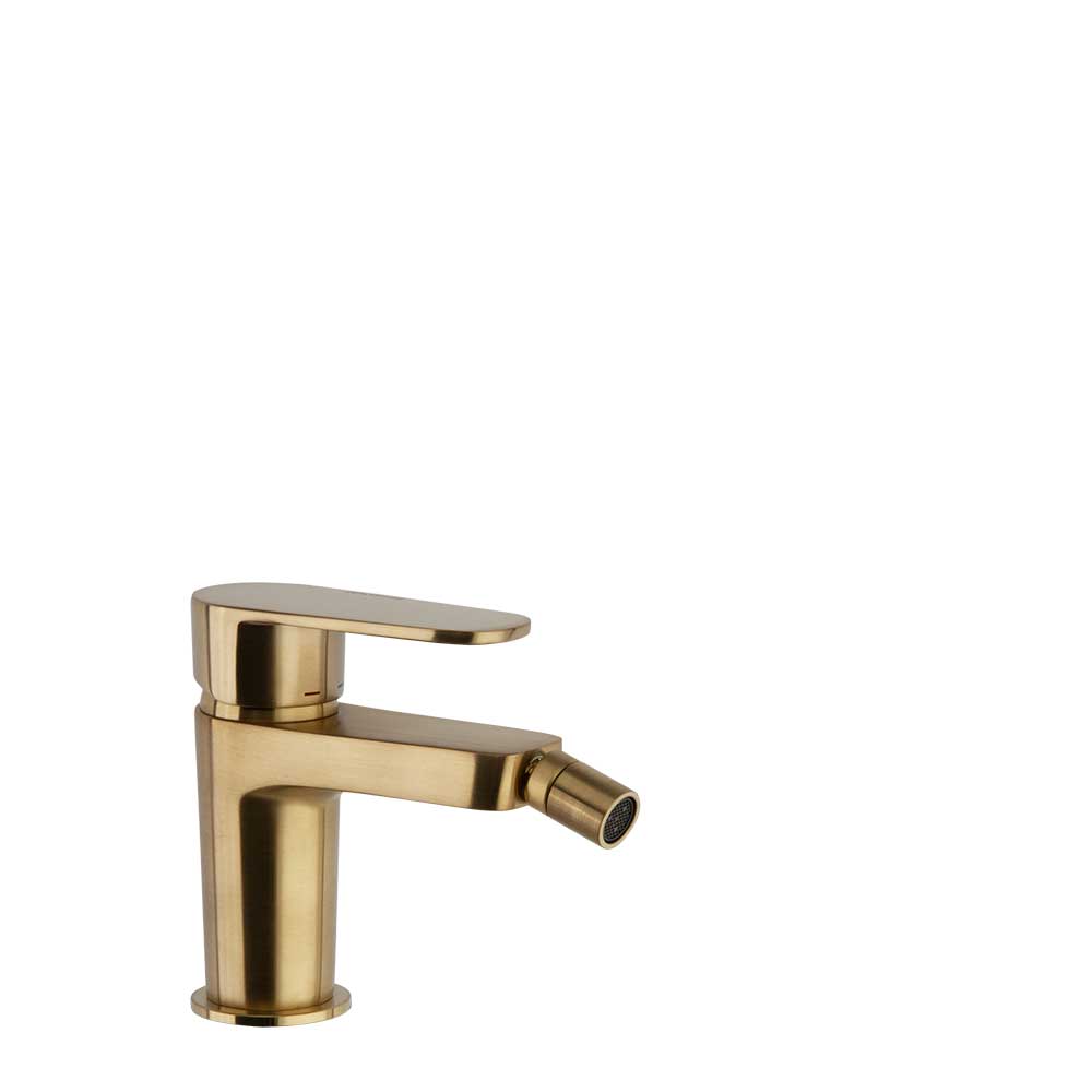 Grifería de Bidet Monomando Externo Alexia Oro Cepillado