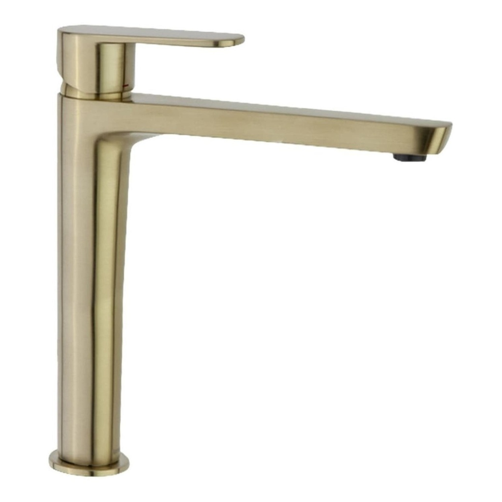 Grifería De Lavamanos Monomando Externo Alexia Oro Cepillado XL