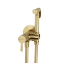Ducha Higiénica Magnética con Mezclador Monomando Oro Cepillado 