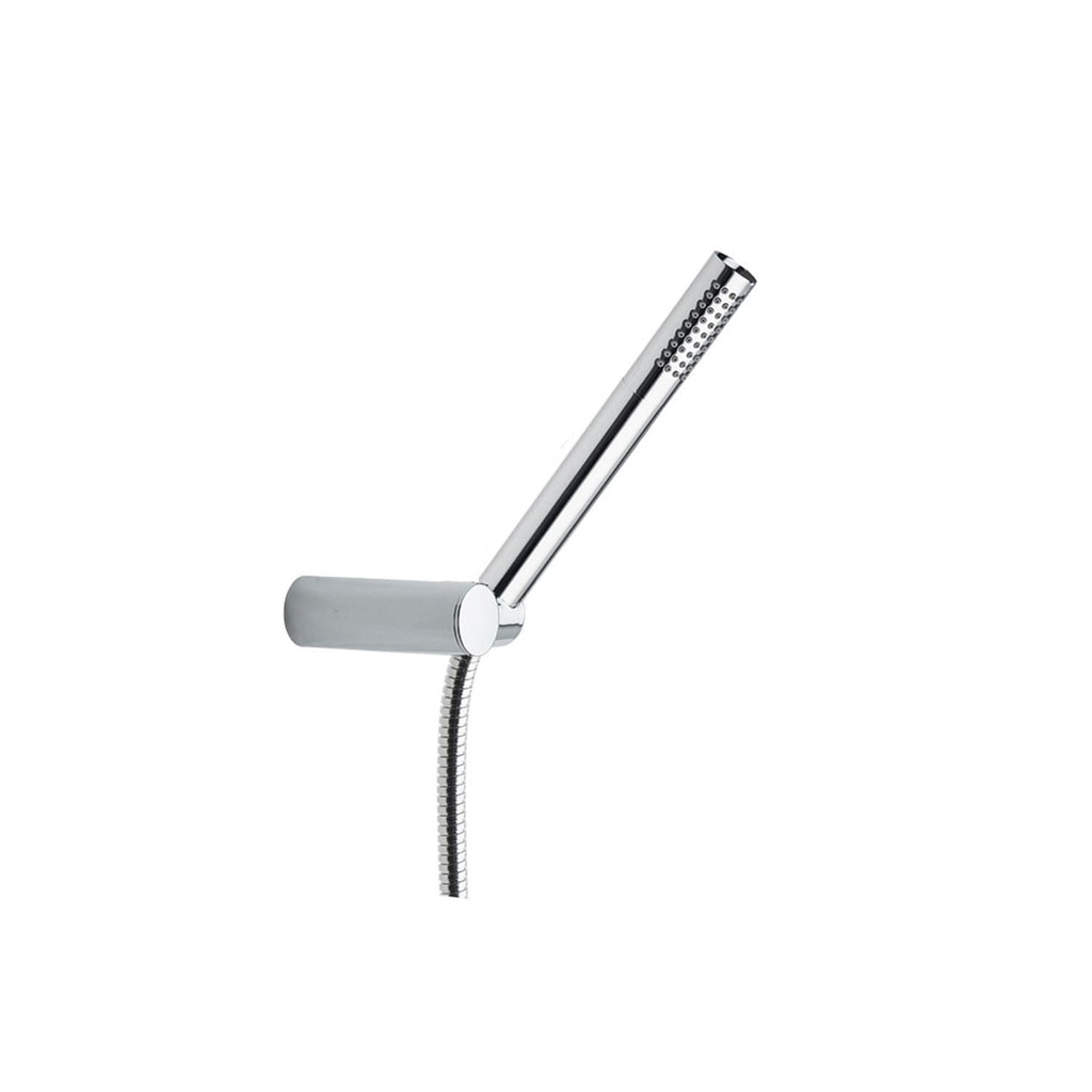Set de Ducha De Mano Cilíndrica, Flexo y Soporte 1.75 m Cromo