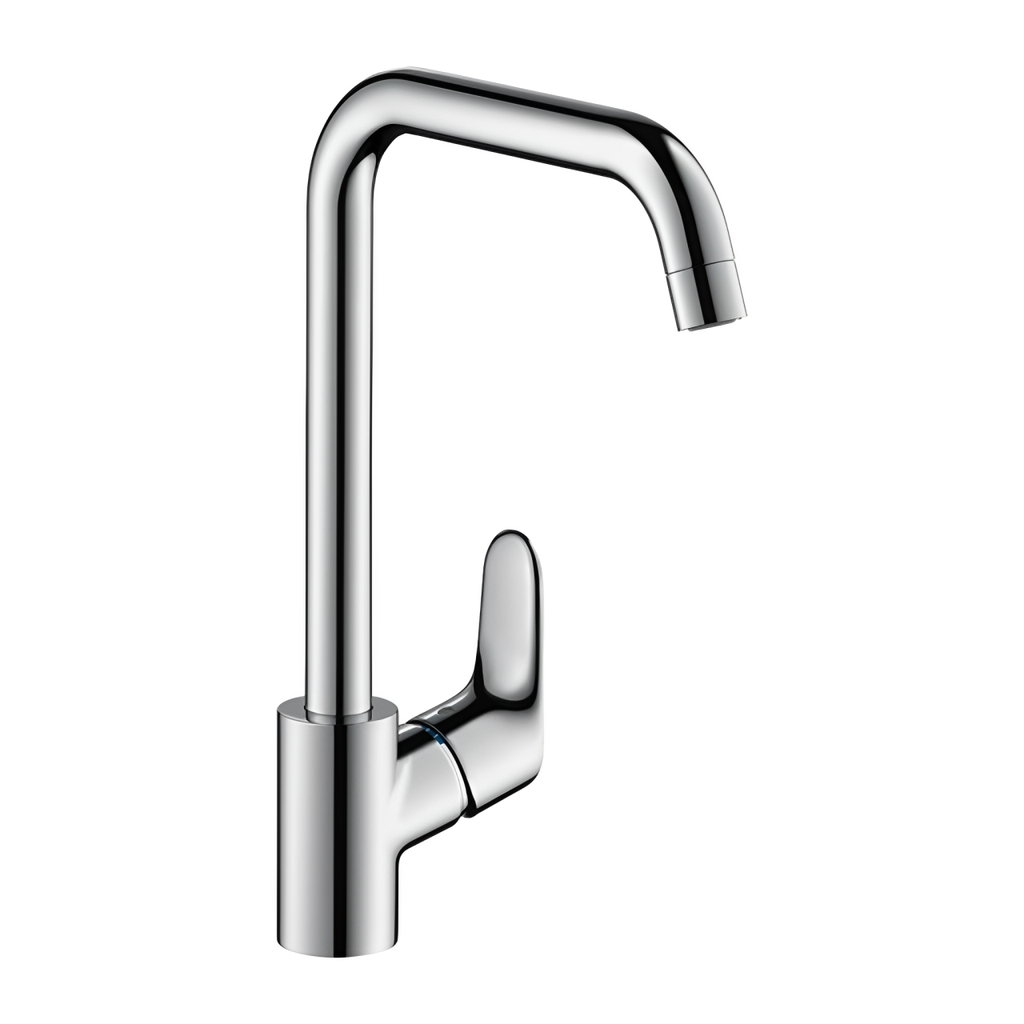 Grifería De Cocina Monomando Externo Focus M41 Cromo Brillante Caño Alto de 38 cm