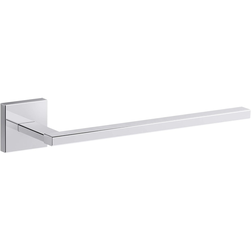 Toallero Barra Metálico Square Cromo Brillante 25 cm