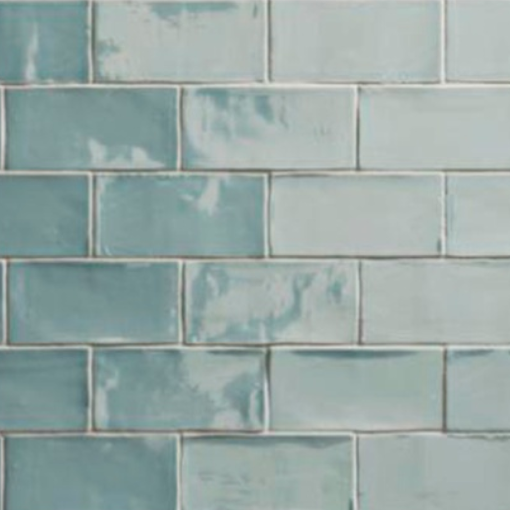 Porcelanato Cotswold Acqua Brillante 7,5x15 cm