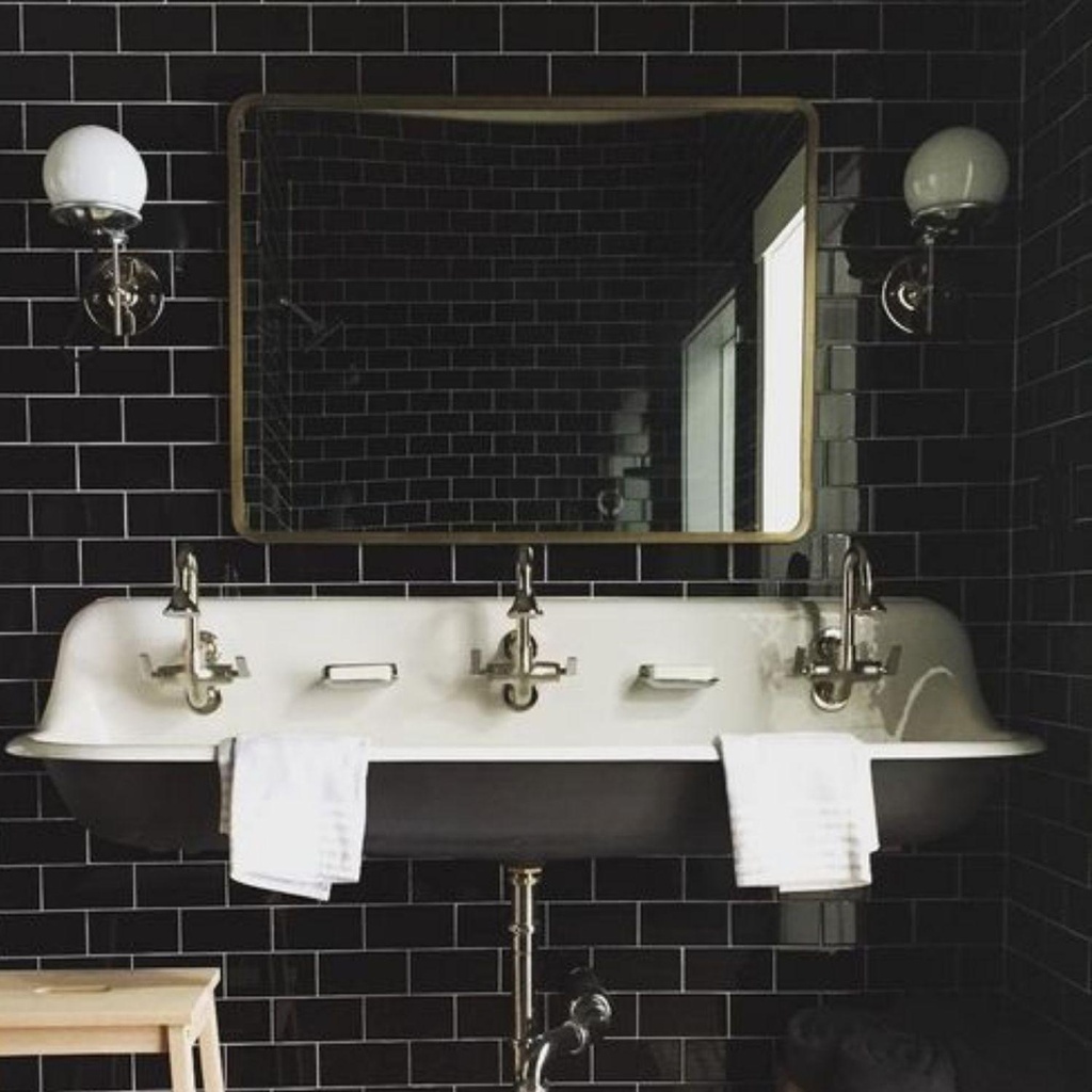 Porcelanato Cotswold Nero Brillante 7,5x15 cm