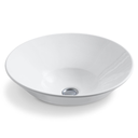 Lavamanos Semi Empotrado Conical Bell Redondo 41,3 cm Blanco