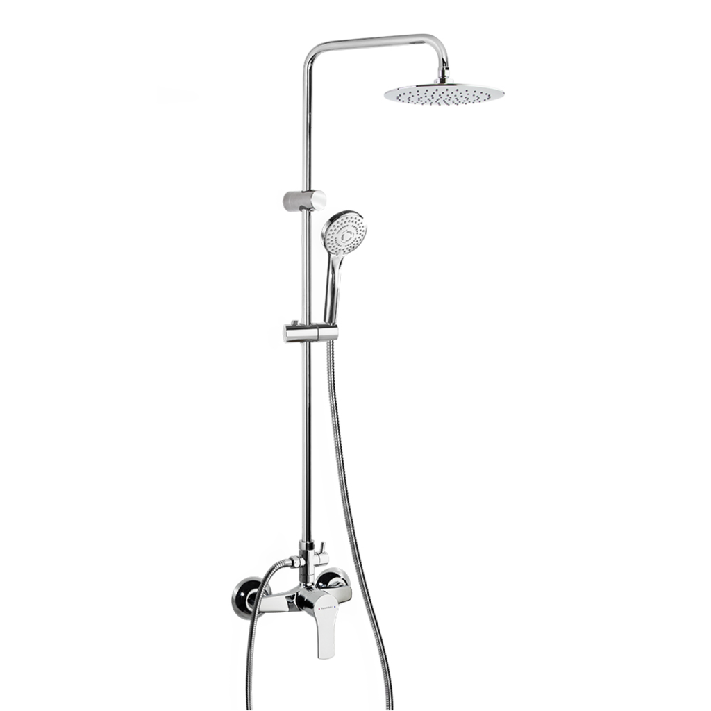 Columna De Ducha Titanium Cromo con rociador  de 240mm
