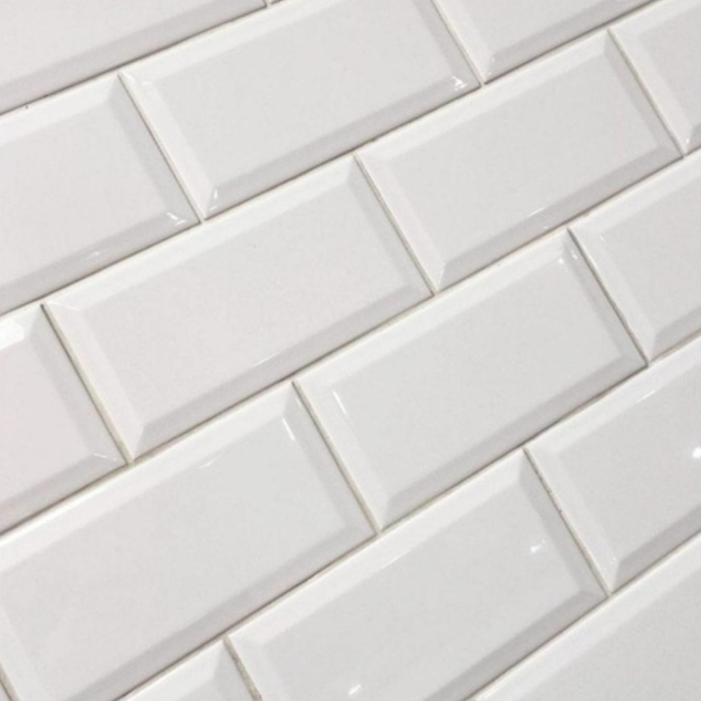 Cerámica Metro White Brillante 10x20 cm