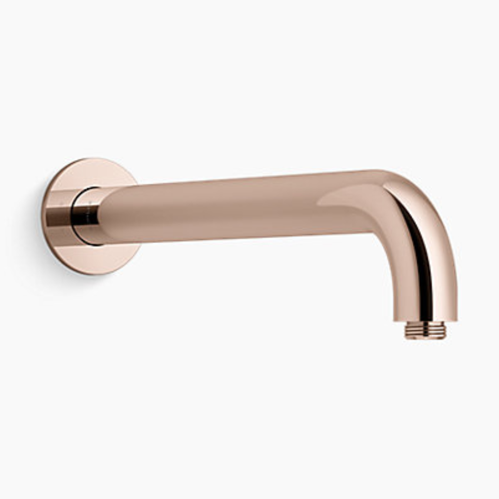 Brazo de Ducha a Muro 38,3 cm Oro Rosa Cepillado