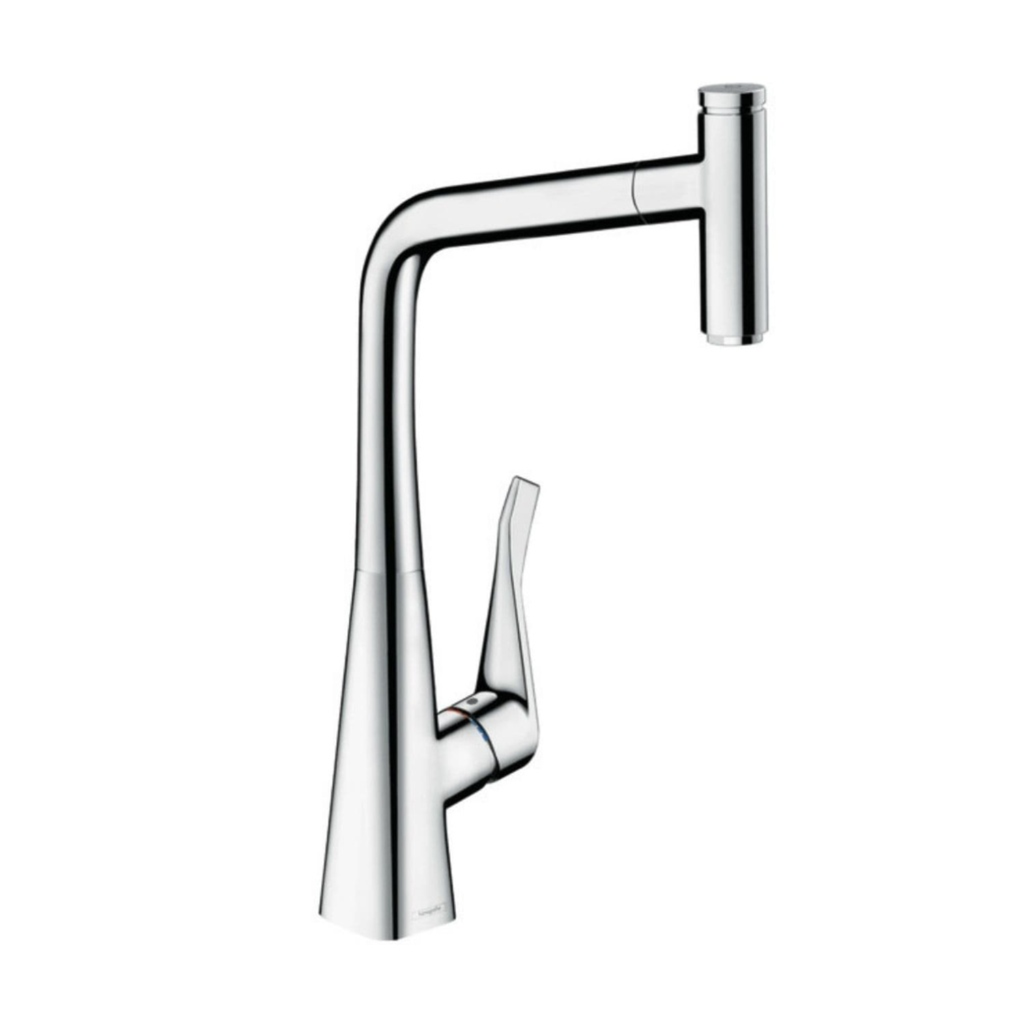 Grifería De Cocina  Metris  Caño Alto Extraíble de 44,5 cm Cromo