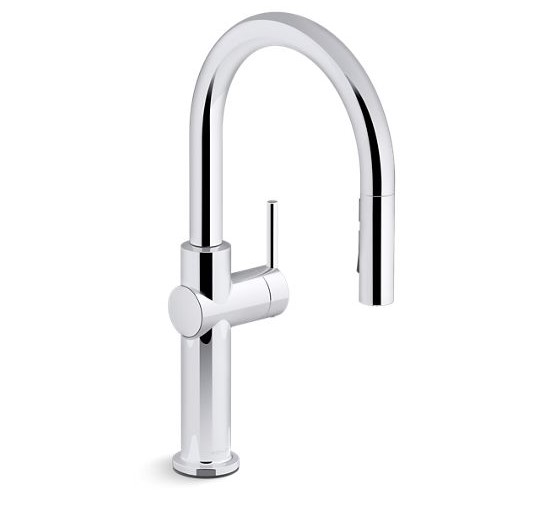 Grifería De Cocina Extraíble Crue Tres Funciones Acero Cepillado Vibrante