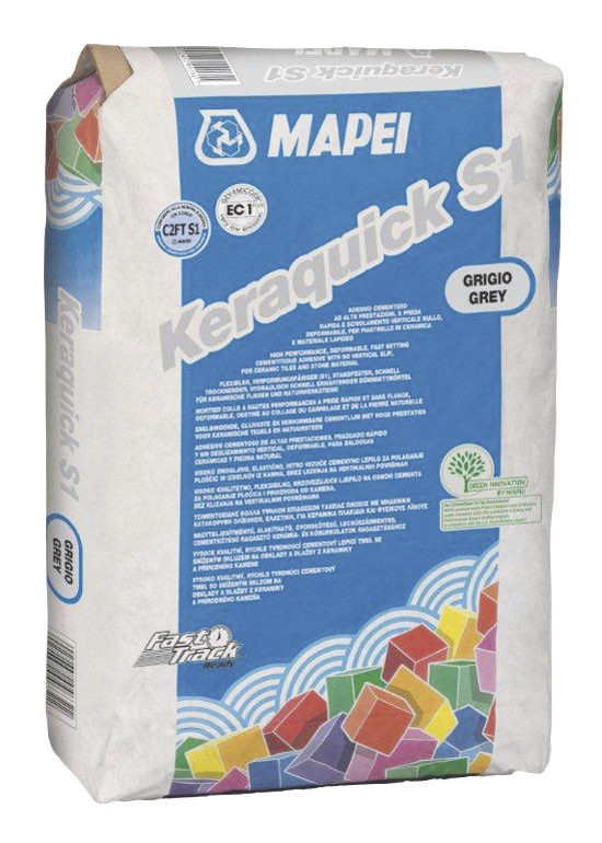 Adhesivo de Secado Rápido Keraquick S1 Gris 25Kg Mapei