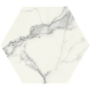 Porcelanato Scultorea Statuario Vena Argento Mate Rectificado Hexagonal 25x21,6cm 