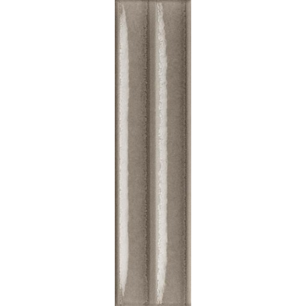 Porcelanato Miniature Rima Tortora Brillante 6x24cm