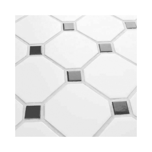 [176I16] Ceramica Caprice Octogono Blanco 17x17 cm