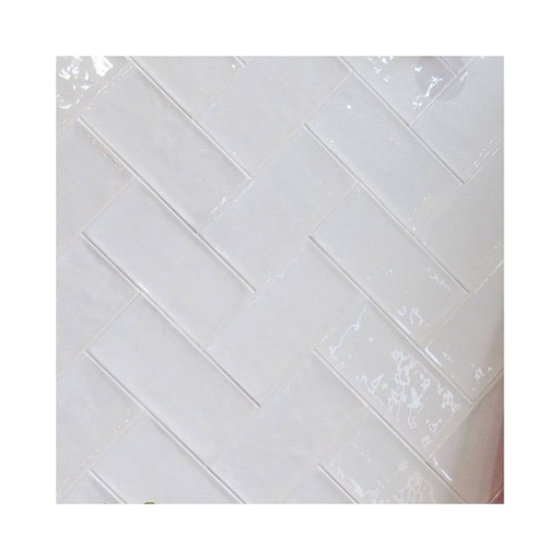 [3Q8Z] Ceramica Etnia Blanco Brillante 10x20 cm