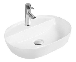 [LX-5589] Lavamanos de Sobreponer Welt Ovalado Art Basin 60x38x11,5 cm Blanco