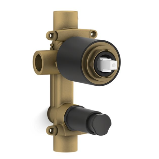 [882BR-BL] Cuerpo Interno 4 cm Doble Vía Negro Mate