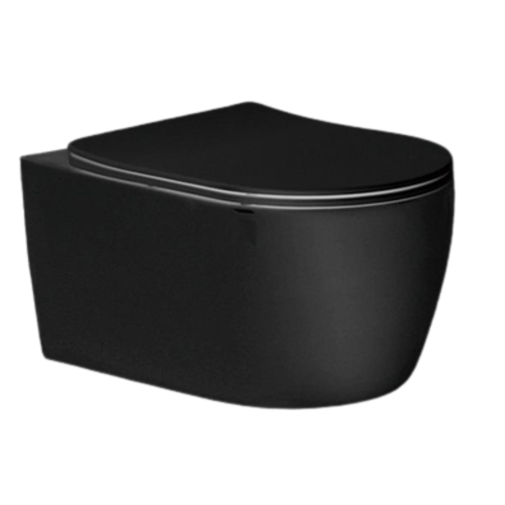【SISANDI】 MIES CLASSIC midnight black WC Suspendido Fijación Oculta EINS Negro Mate | Duomostore