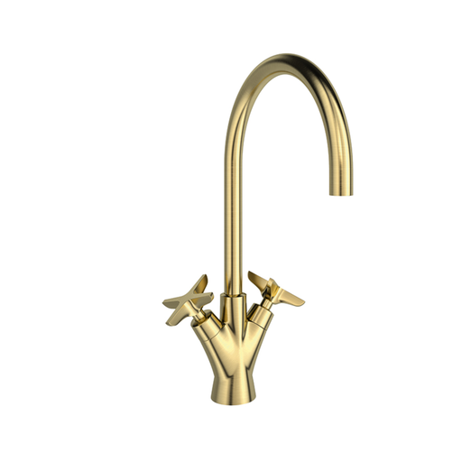 [910102OC] Grifería de Lavamanos Bimando Externo Adagio Oro Cepillado 