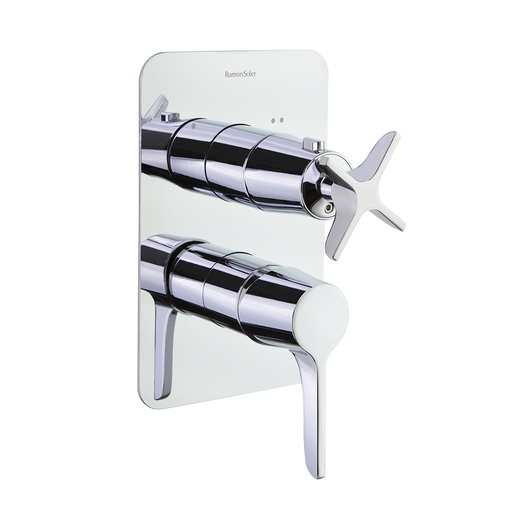 [911512S] Grifería de Ducha Monomando Empotrado 2 vías Adagio Cromo