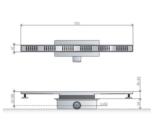 [963.136.8BE] Miniflow Desagüe 70Cm C/Tela 250X150 