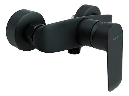 [W3B530] Grifería De Ducha Monomando Externo Welt Black Negro Mate