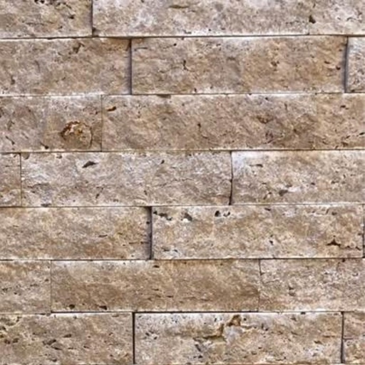 [SPACATTONOCE] Mármol Travertino Espacatto Noce Recuadrado 5x20 cm