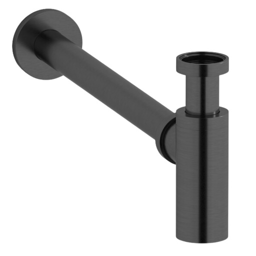 [SH080CS] Sifón Botella Cromo Negro Cepillado