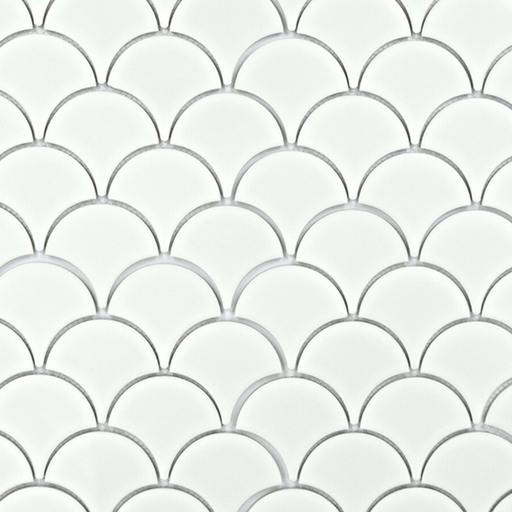 [SCOLLOPWHITE] Cerámica En Malla Scollop White Brillante 27,6x25,9 Cm