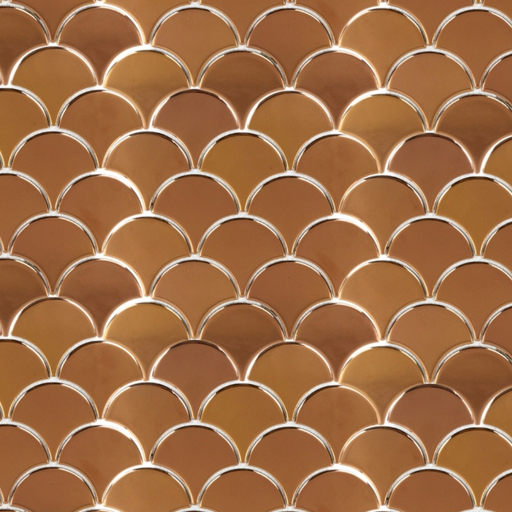 [SCOLLOPBRONZE] Cerámica En Malla Scollop Bronze Brillante 27,6x25,9 Cm