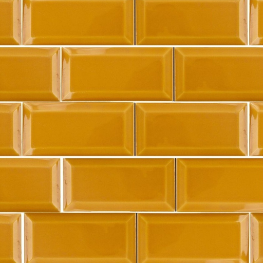 [PT03569] Ceramica Biselado Ocre Brillante 7,5x15 cm