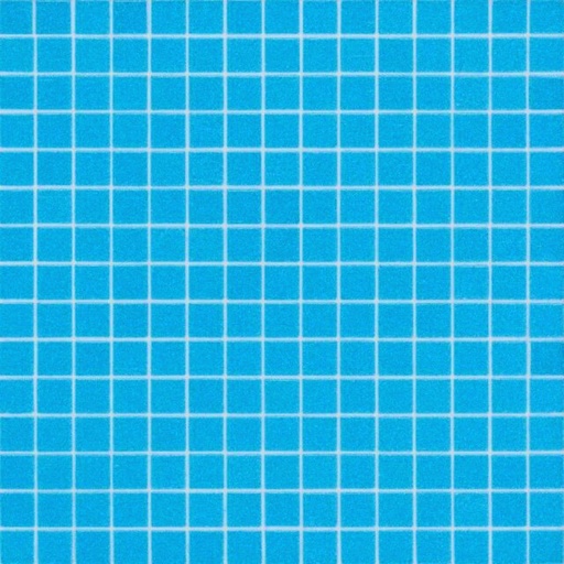 [M16] Mosaico De Vidrio En Malla Celeste M16 Brillante 31.5x31.5 cm