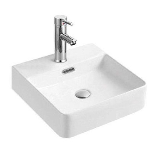 [LX-5458] Lavamanos Cuadrado Welt Suspendido 41x41x12,5 cm Blanco