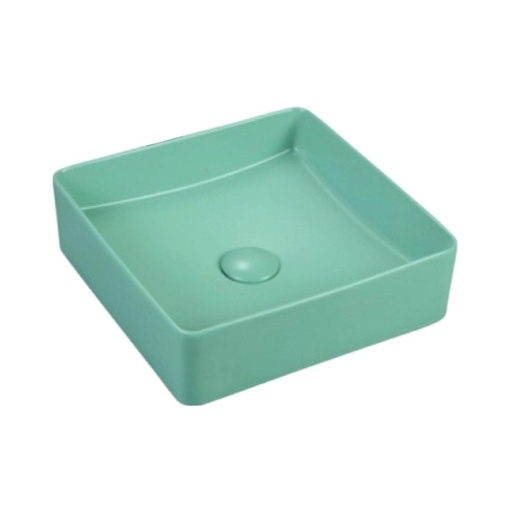 [LC-GREEN] Lavamanos De Sobreponer Colors Cuadrado 36x36 cm Verde Menta