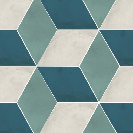 [I412] Porcelanato Terra Art Rombo Mate 25x21,6 cm