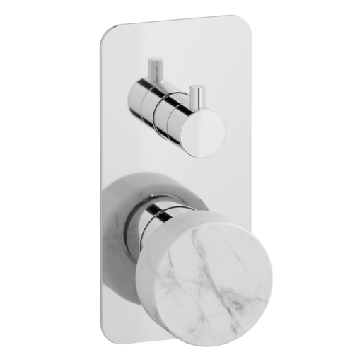 [EMR310CCXN] Mezclador Empotrado 2 Vías Marmo Cromo Blanco Carrara